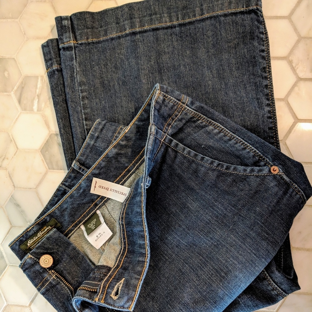 Eddie Bauer sz 20 boot jean trousers dark blue